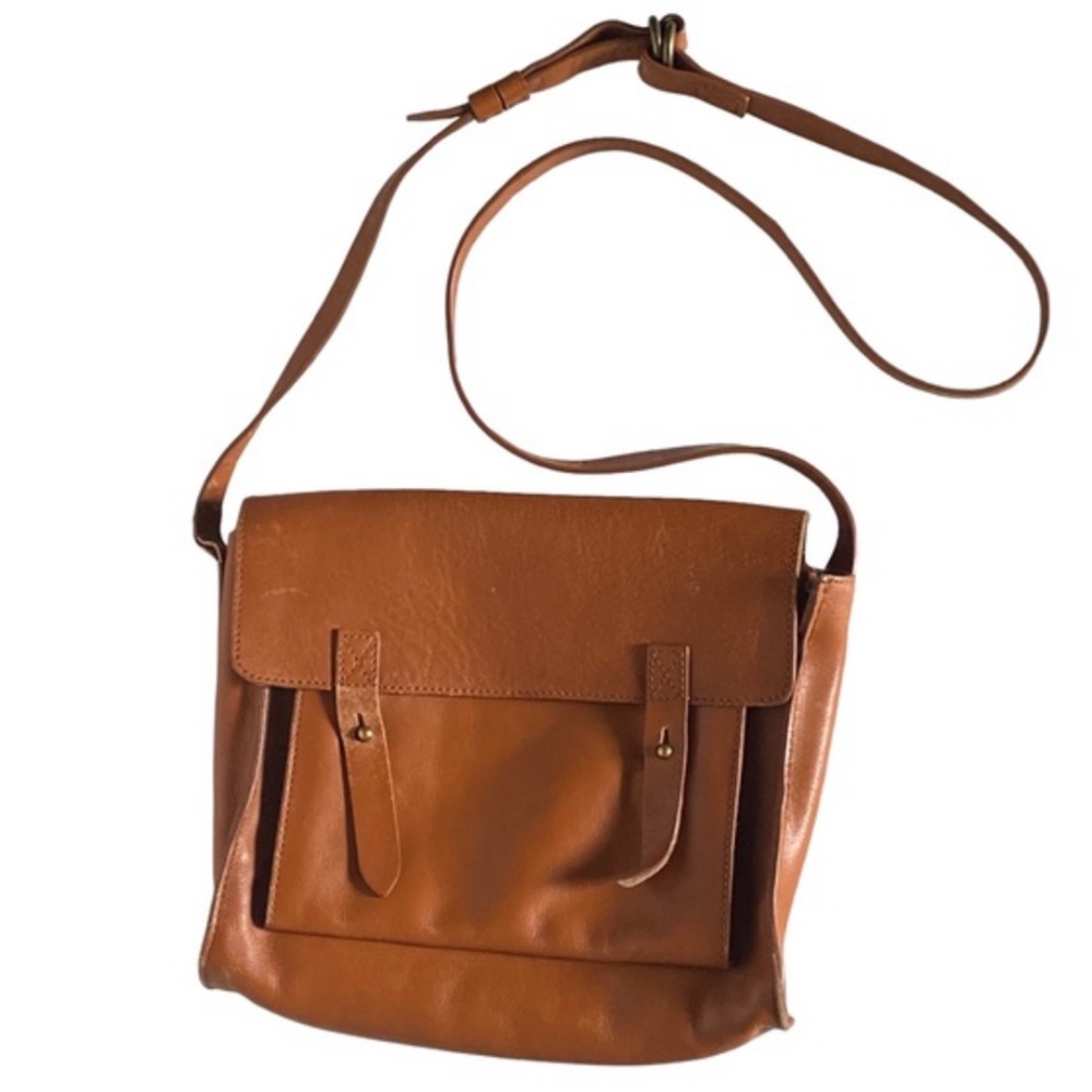 Abercrombie & fitch brown leather crossbody bag (bD)